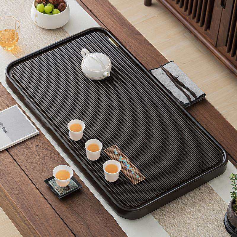 高端茶盘家用2024新款青山竹木茶托盘排水茶具干泡茶台茶海电木款