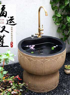QPX庭院拖把池家用户外花园水槽室外洗手台盆院子阳台创意洗墩布