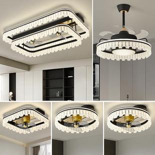 风扇灯2025新款客厅吸顶灯意式现代简约大气轻奢吊扇餐厅卧室主灯