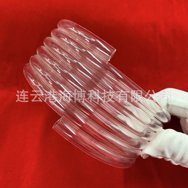 透明石英螺旋管耐腐蚀耐高温石英玻璃管加热玻璃加热管7圈