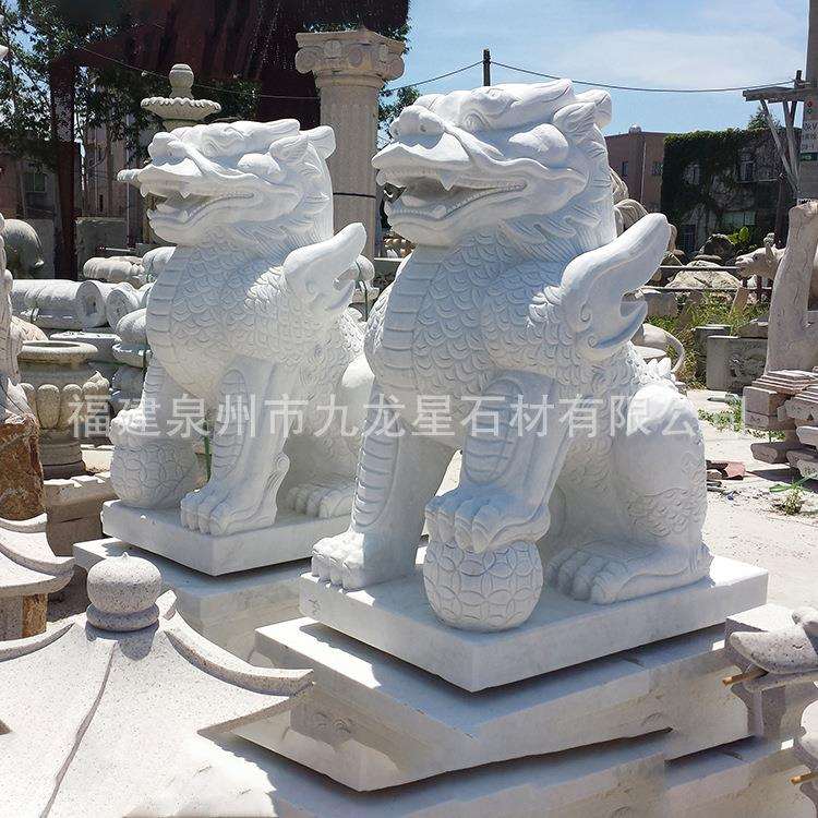 定制石雕貔貅一对汉白玉花岗岩青石家用门口公园广场石貔貅摆件