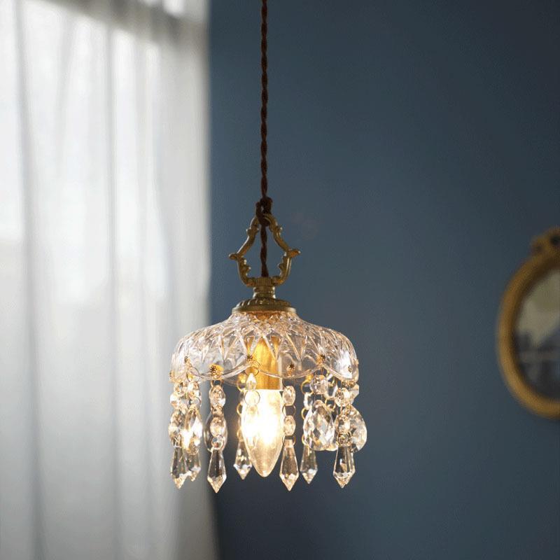 水晶法式走廊轻奢壁灯卧室过床头壁灯客厅网红道E27灯头