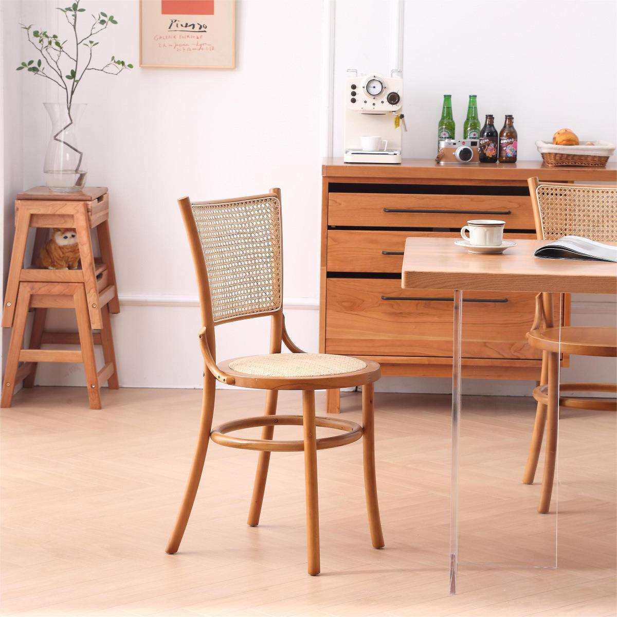 北欧实木餐椅轻奢简约靠背学习椅书房索耐特378餐厅桌椅凳子家用