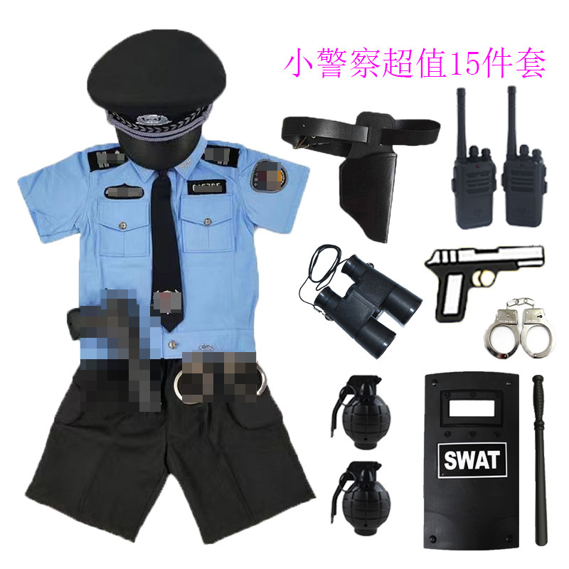 六一小军人男童服装特警