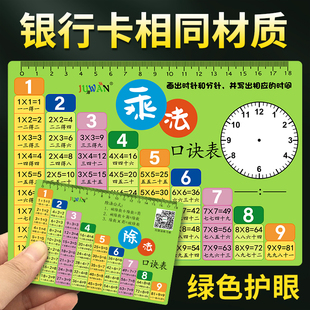 九九乘法口诀表卡片二年级小学数学99乘除法1 图标大全 6年级公式