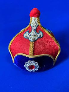 男童蒙古帽子尖顶蒙古族儿童王爷帽男孩少数民族舞蹈演出表演帽子