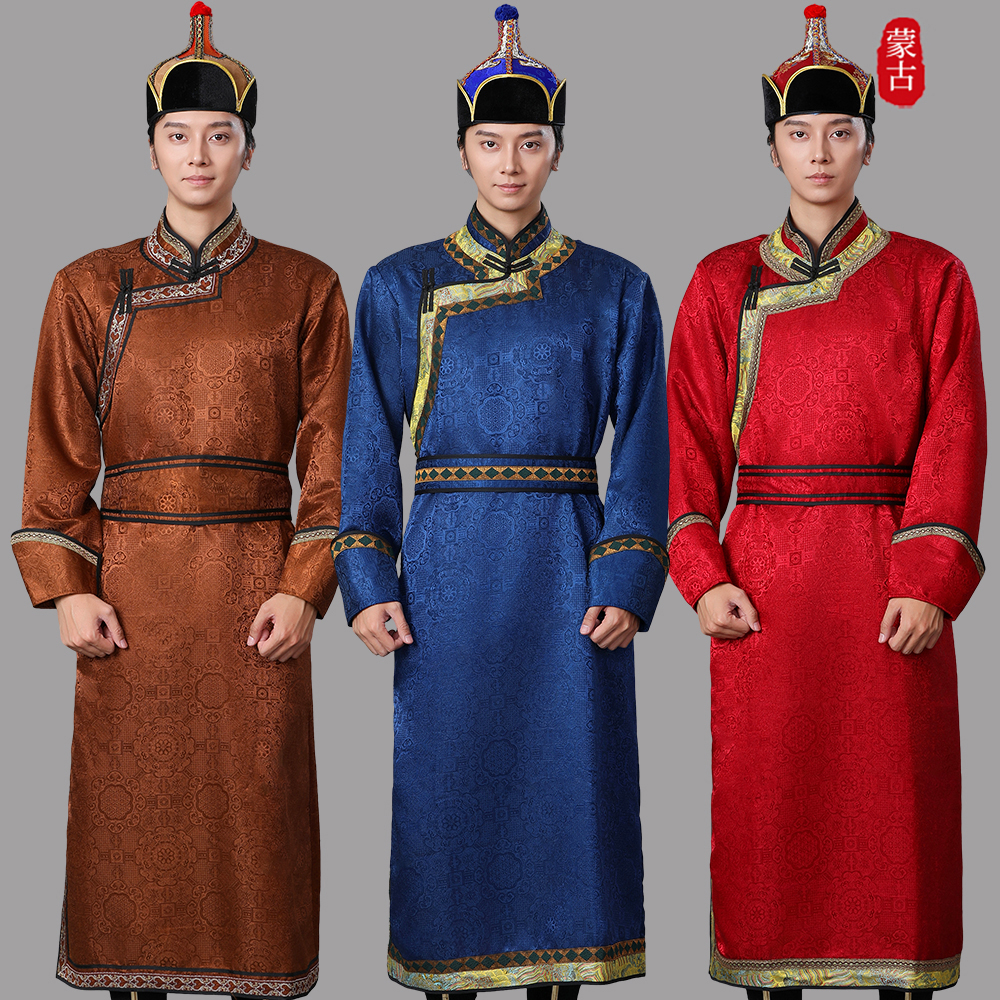 蒙美人蒙古族服装男长袍