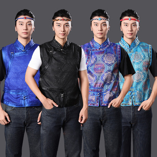 蒙古族马甲款2025新款民族风男士坎肩背心外穿马夹外套工作服