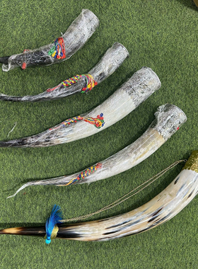 蒙古结盟杯纯天然牛角杯舞台表演道具 酒杯餐具民族特色工艺品