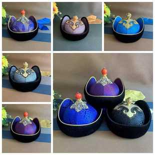 蒙古成人帽子男童民族风棉帽子舞蹈演出保暖民族风王爷帽风雪帽