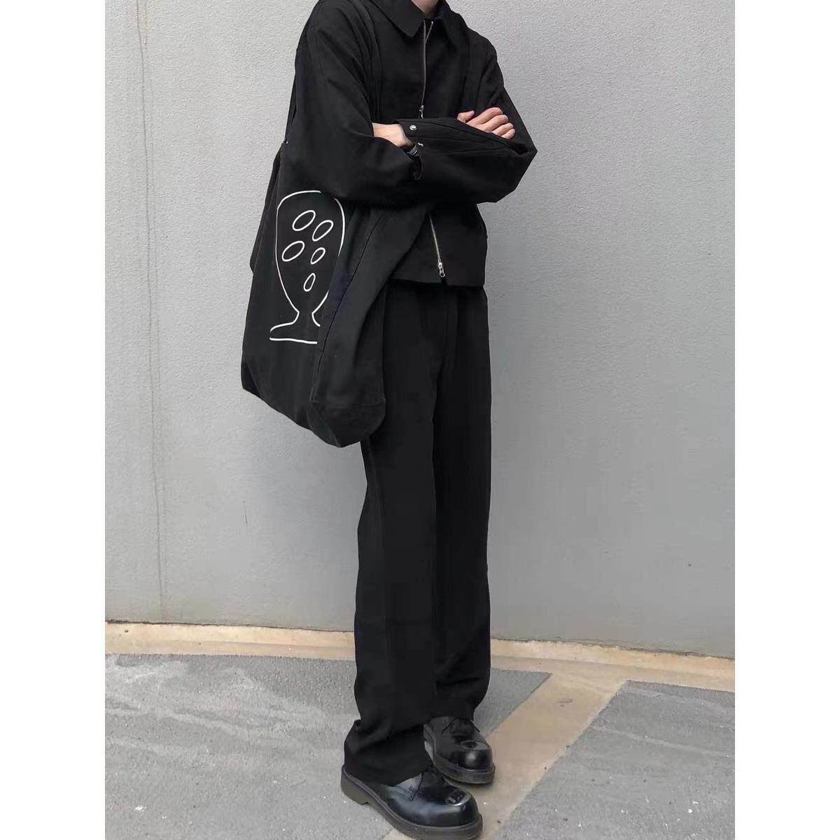 DRKK高端微喇基础西裤修身百搭显腿长通勤显瘦男女同款显瘦长裤