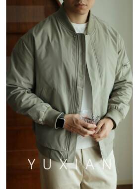 YUXIAN余闲秋冬MA1飞行员夹克棉服外套男士美式棒球服保暖宽松