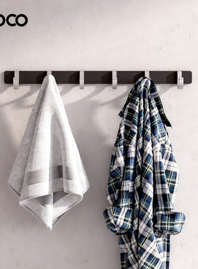 挂钩强力粘胶免打孔粘钩墙上门后排钩北欧挂衣架壁挂墙壁衣帽贴钩