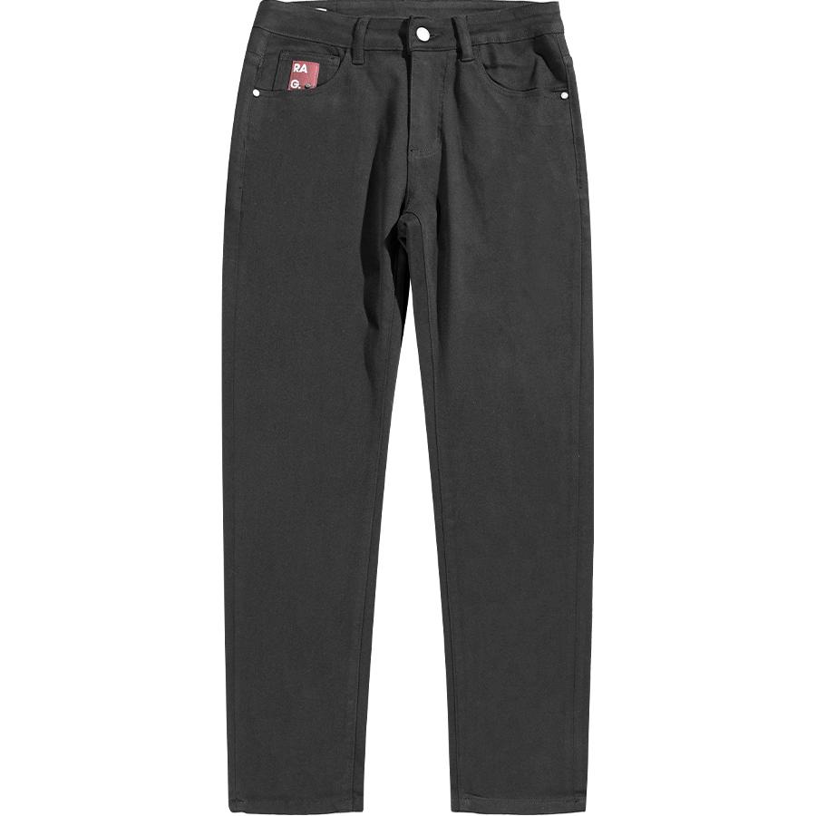 纯黑色男士直筒牛仔裤