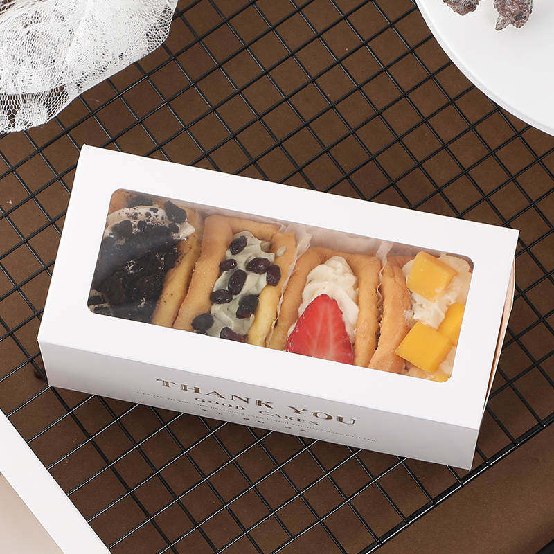 网红抱抱卷抹茶毛巾卷包装盒 西点蛋糕卷盒瑞士卷包装盒