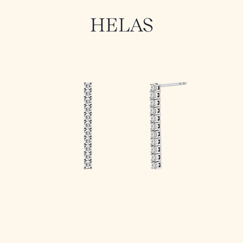HELAS赫拉K金培育钻耳钉耳环耳坠