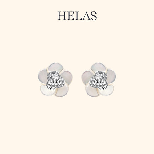 HELAS赫拉14K9K金培育钻耳钉耳环