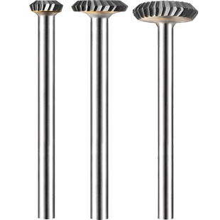 金鹰牌薄片双斜边钨钢磨头旋转锉Y型T字形倒角柄3mmY10 Y1203M03