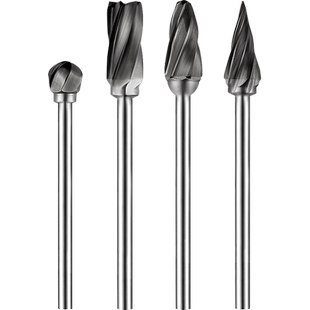 粗齿钨钢磨头硬质合金旋转锉木工铝铜宽齿槽套装柄直径2.35mm金鹰