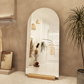 服装 店拱形镜子全身全身镜显瘦全身镜异形家用超白落地镜拍照ins