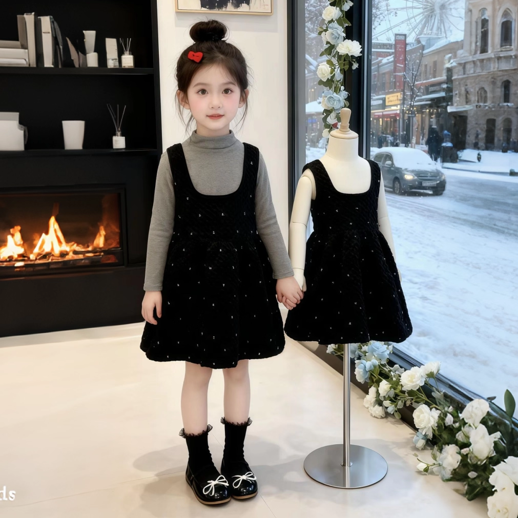 加棉公主裙儿童韩版洋气礼服裙