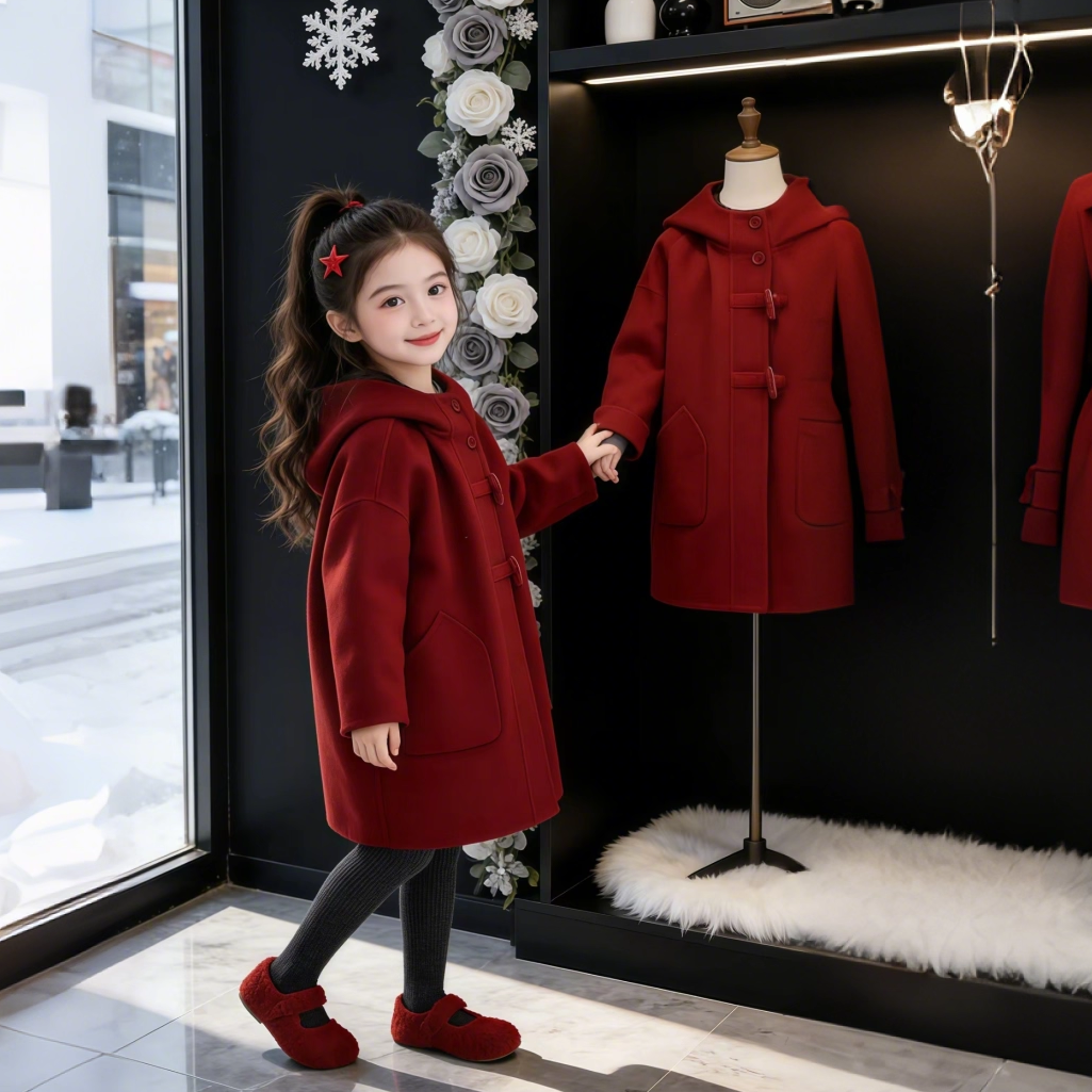 儿童冬季保暖毛呢大衣外套女童中长款双面呢大衣两面穿女孩新年服,童装/婴儿装/亲子装,呢大衣,淘宝优惠券,粉丝福利购,淘宝优惠卷