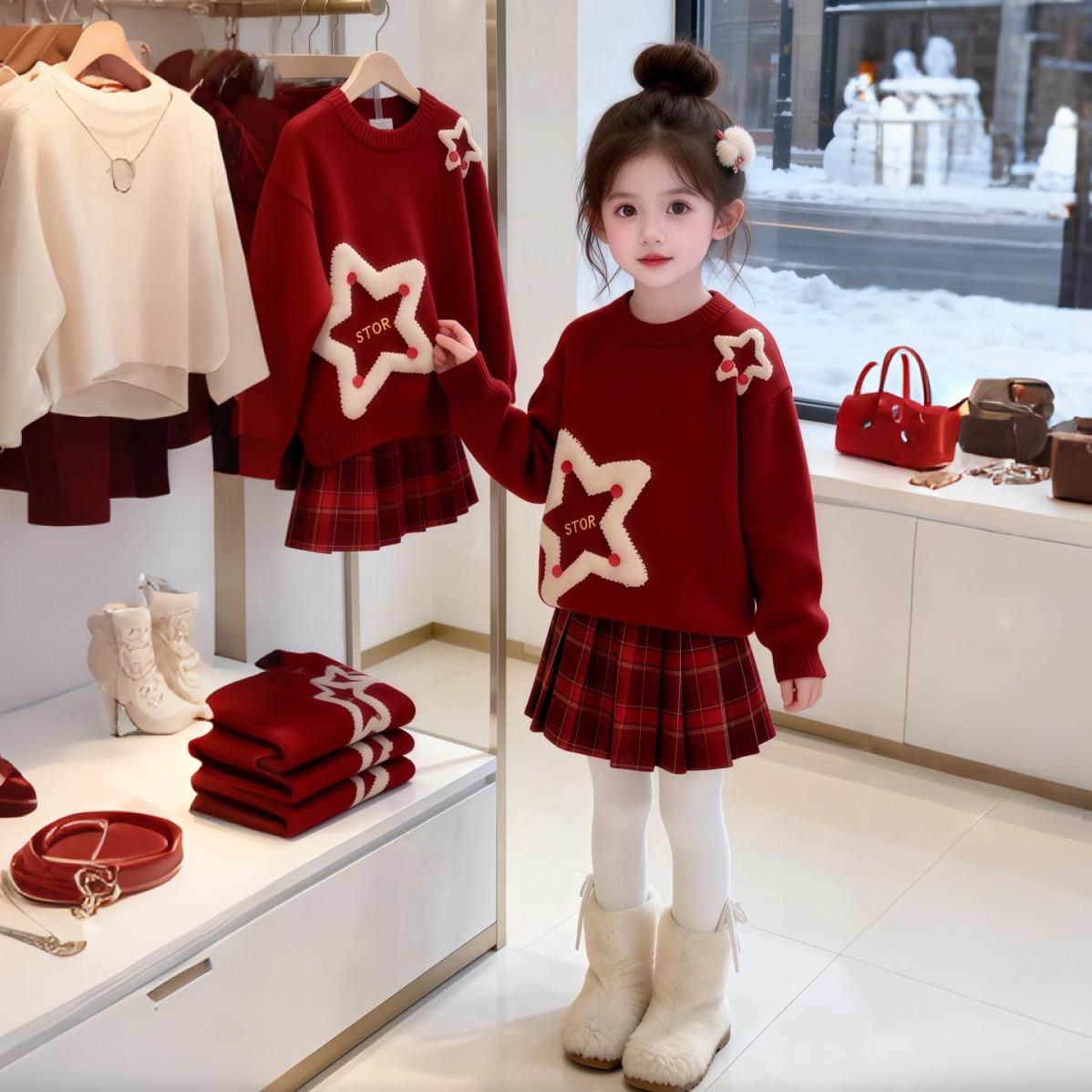 女童红色毛衣冬季加厚2026新款儿童本命年圣诞节女宝宝新年毛衣潮,童装/婴儿装/亲子装,毛衣/针织衫,淘宝优惠券,粉丝福利购,淘宝优惠卷