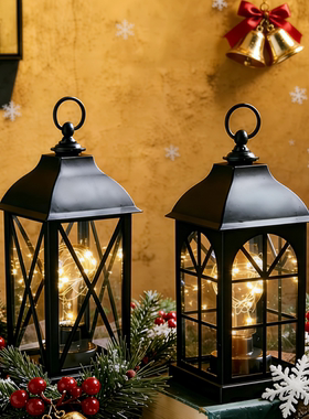 圣诞复古夜灯桌面摆件