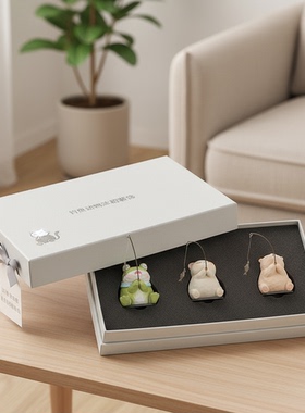 可爱动物造型装饰摆件3件套