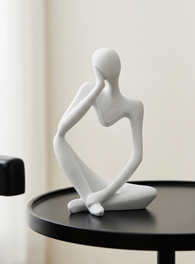 现代简约抽象人物雕塑摆件