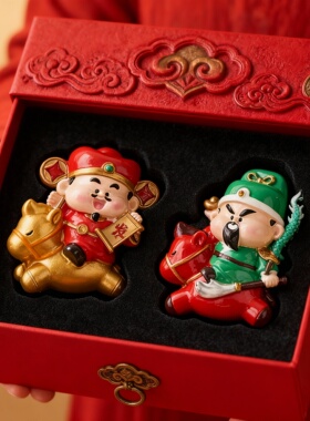 新年礼盒财神车载摆件
