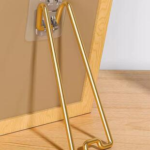 相框支架不锈钢相框支架后面的摆台摆架支撑桌面摆放免钻孔免钉