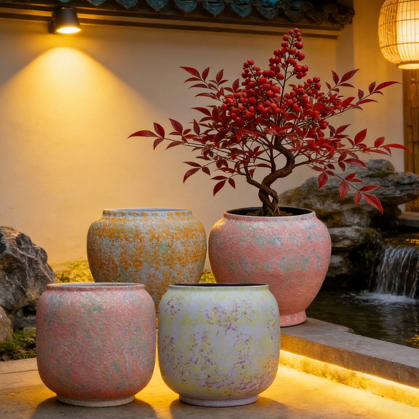 特大号复古粗陶三角梅盆家用陶瓷透气多肉老桩月季蝴蝶兰盆花卉盆