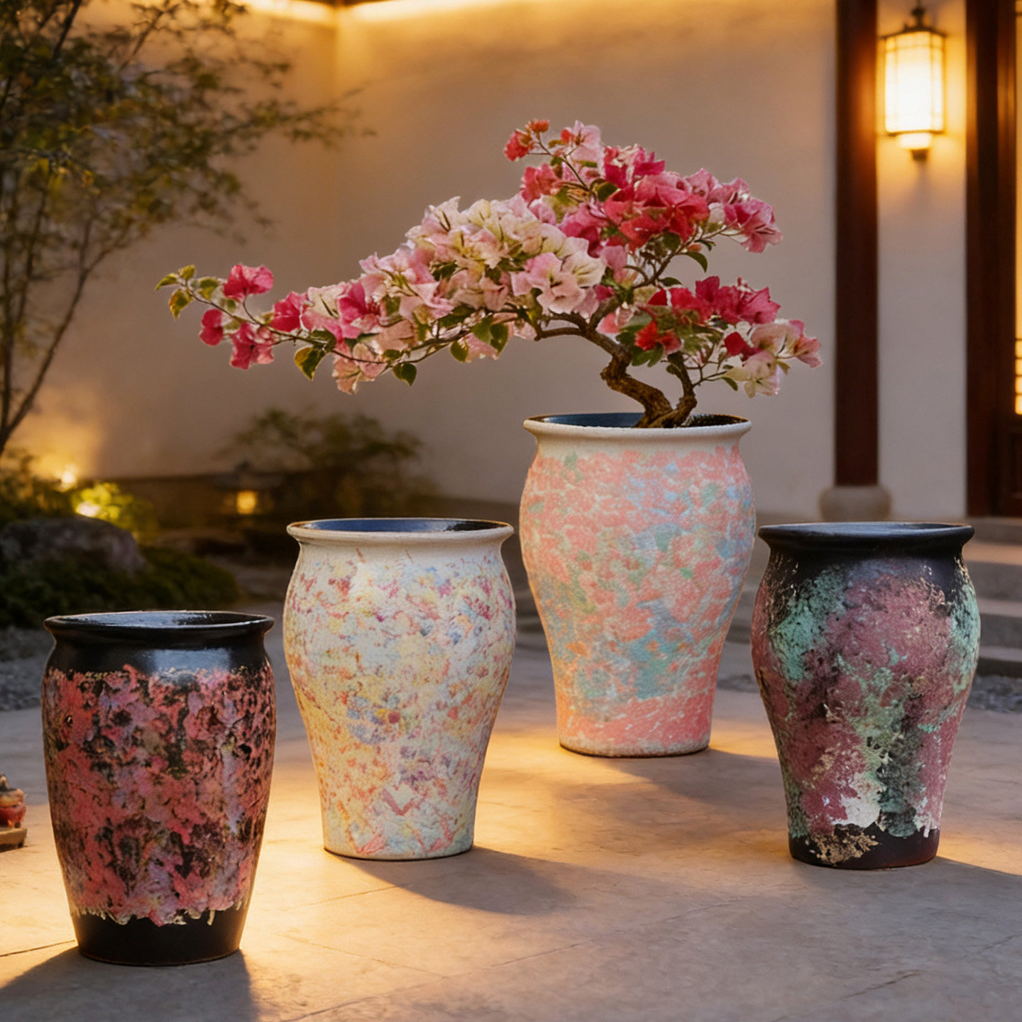 特大号粗陶手工花盆三角梅大口径飘枝盆牡丹花老桩绣球月季绿植盆