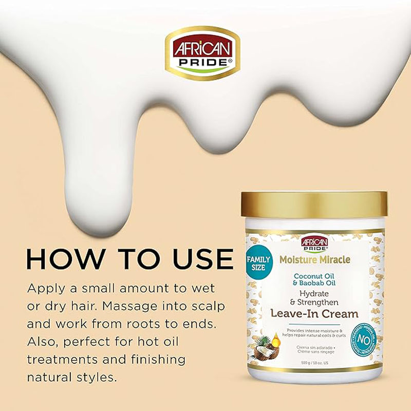 African Pride Moisture  Coconut Oi Leave-In Hair Cream 510g