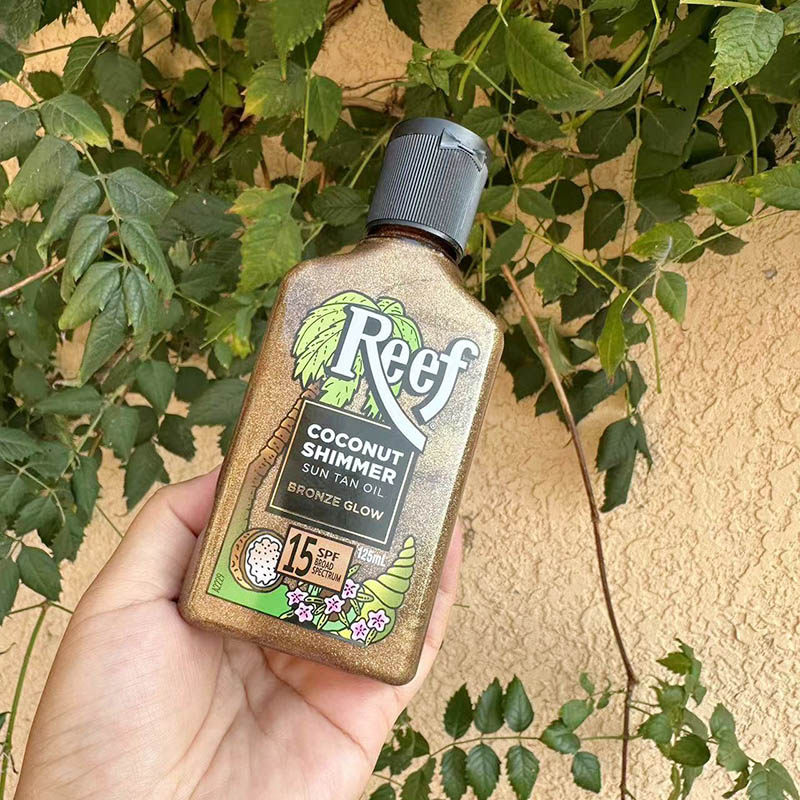 现货  Reef Shimmer Tan oil澳洲助晒古铜色SPF15微光油小亮片