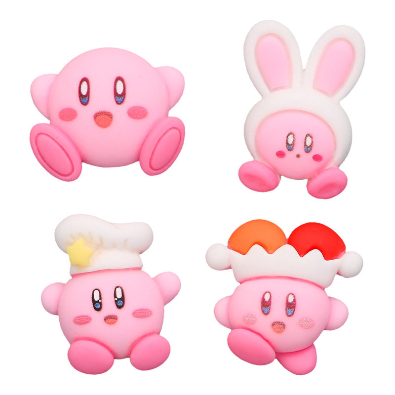 卡通星之卡比水杯3d立体贴手工自制diy手机壳装饰材料树脂配件