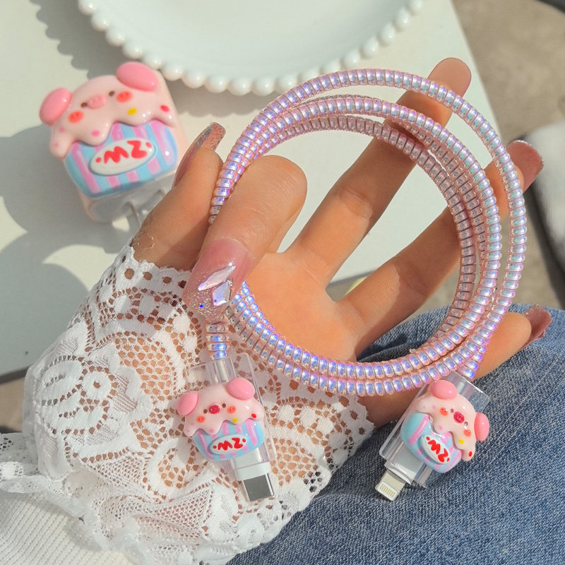 适用于安卓通用数据线保护套小米 vivo华为手机充电线缠绕绳oppo