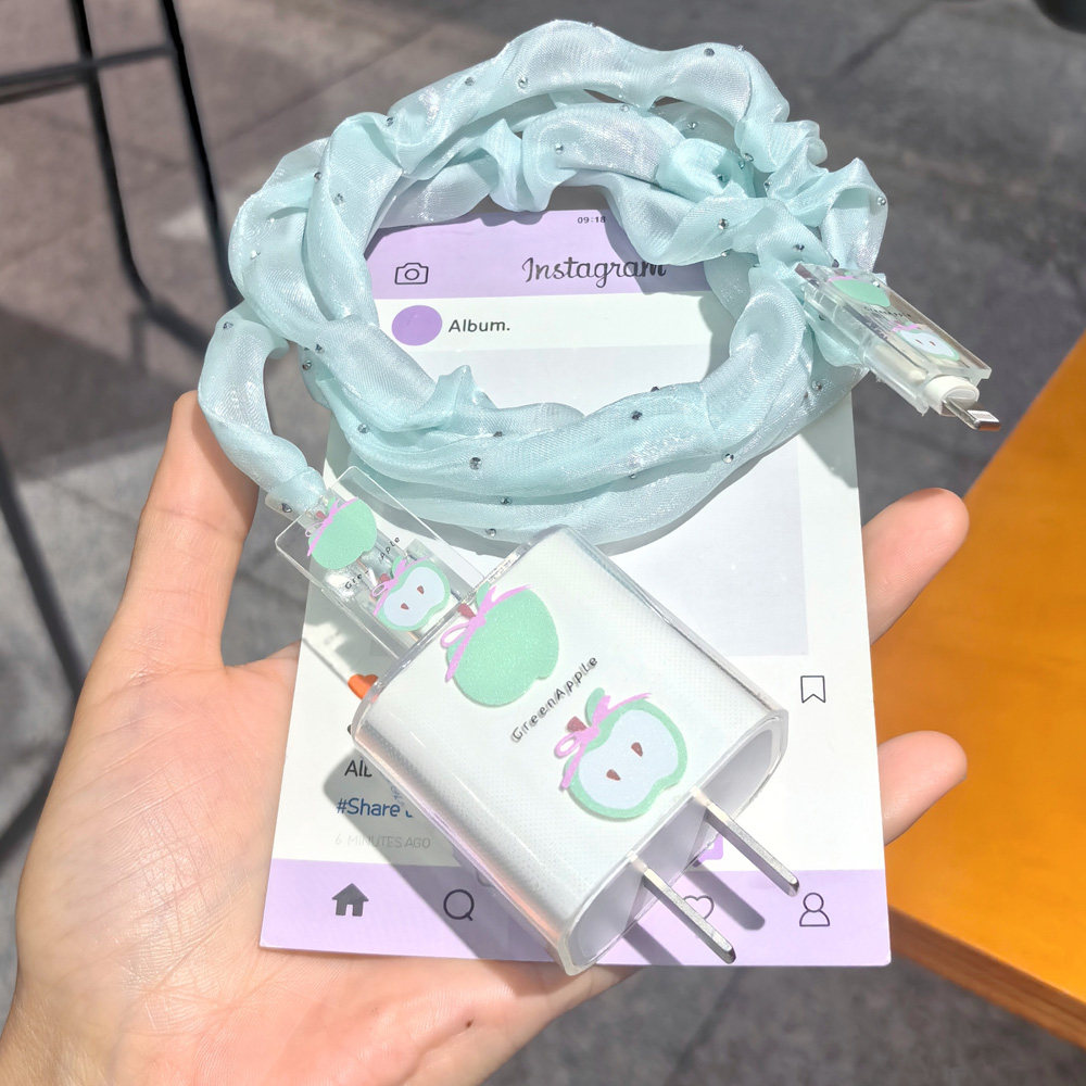 卡通苹果充电器保护套防断裂