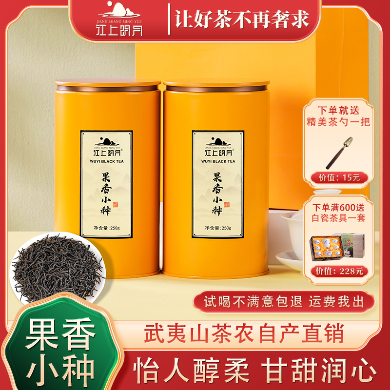 武夷山桂圆果香红茶正山小种正宗特级2024新茶浓香型茶叶散装500g