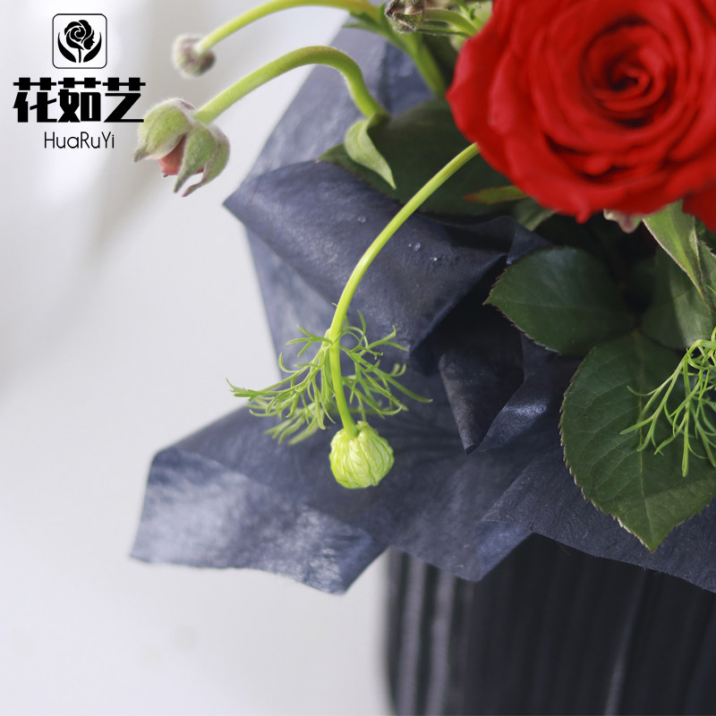 花茹艺棉花糖内衬鲜花包装纸花束