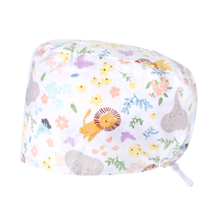 蜜茹曼手术帽女纯棉护士小花帽手术室专用帽子医生工作帽男包头巾