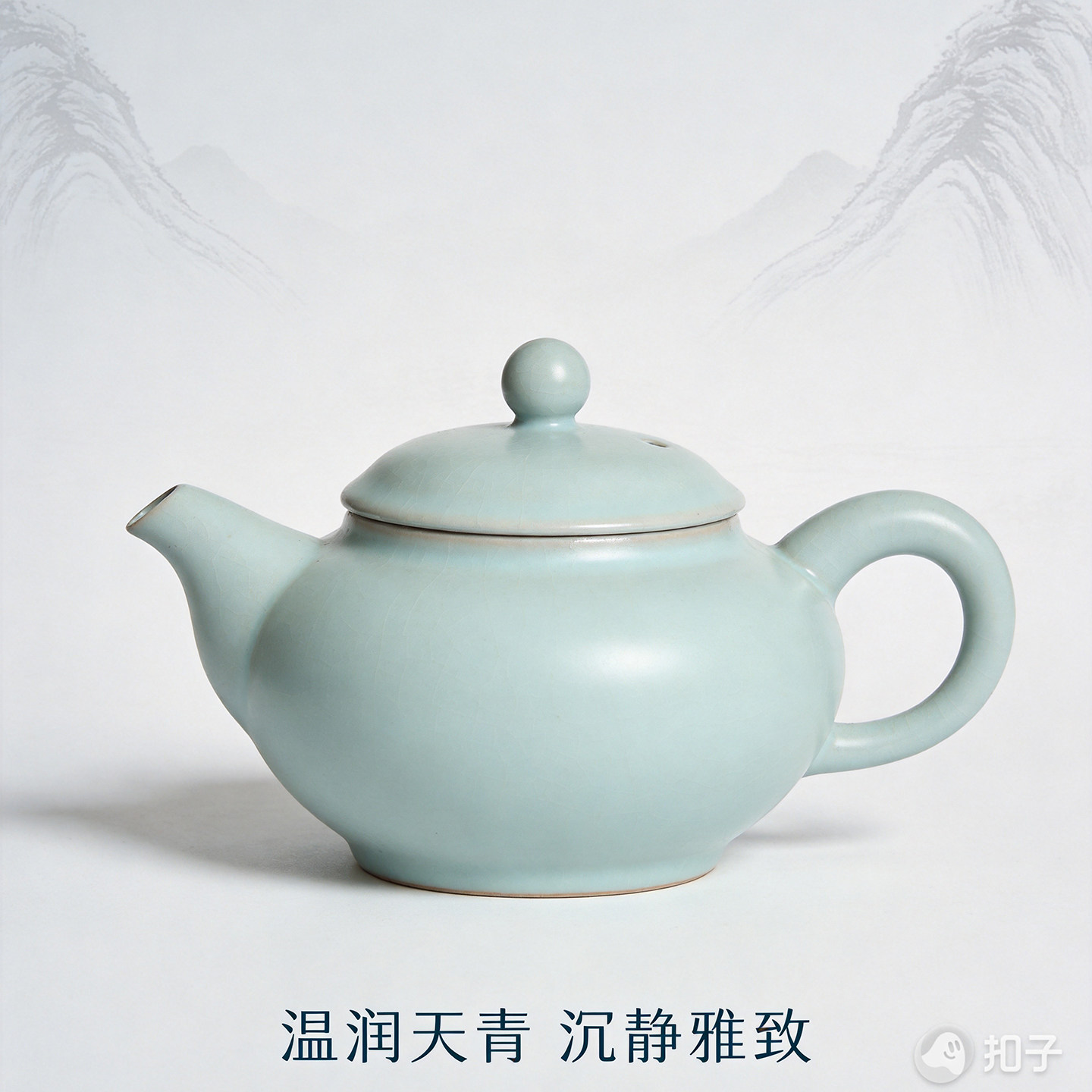 天青汝窑迷你壶开片可养功夫茶壶