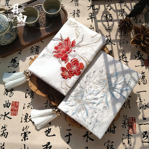 手帐本国风刺绣书衣手账本日记本