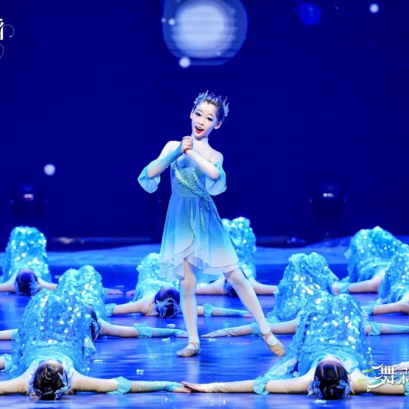 逐浪变奏曲儿童古典舞演出服四海美人鱼云波里锦鲤鱼鱼儿舞蹈服装 - 实物图