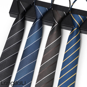 领带男女灰色黑色蓝色正装 韩版 商务复古上班结婚易搭配一拉得领带