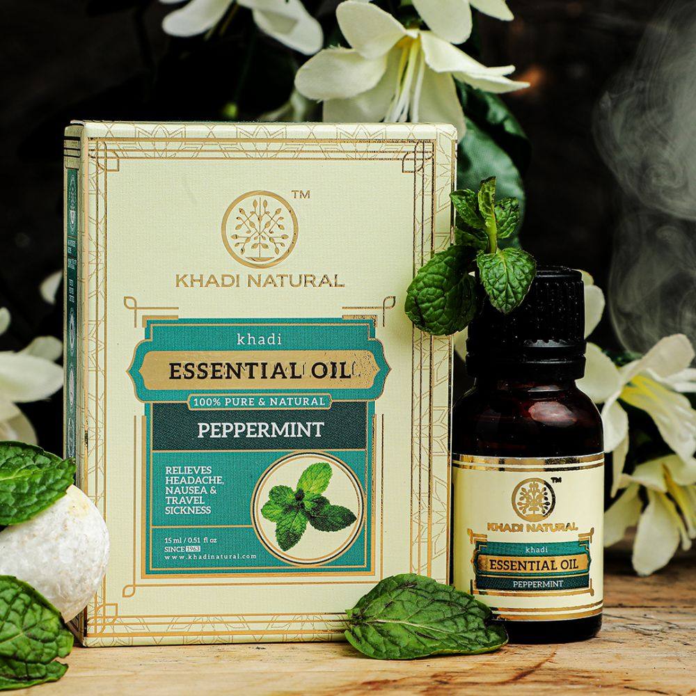 印度khadi natuar薄荷单方精油肌肤清洁控油收缩毛孔清新提神15ml