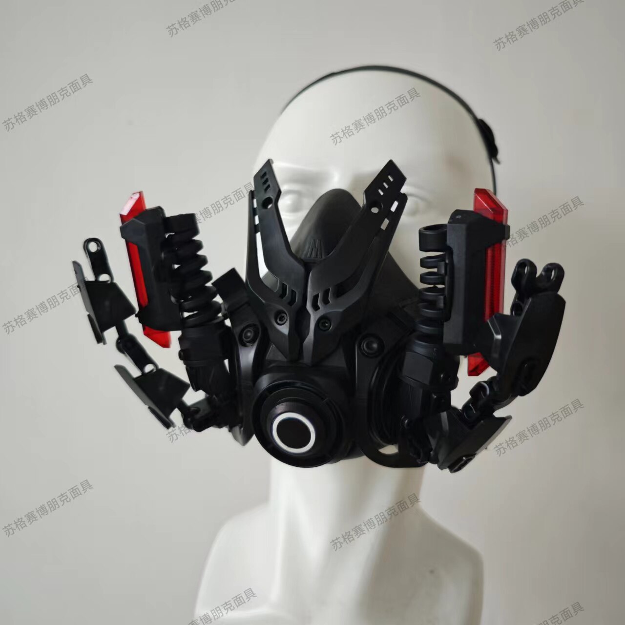 赛博朋克半脸面具暗黑机械面具