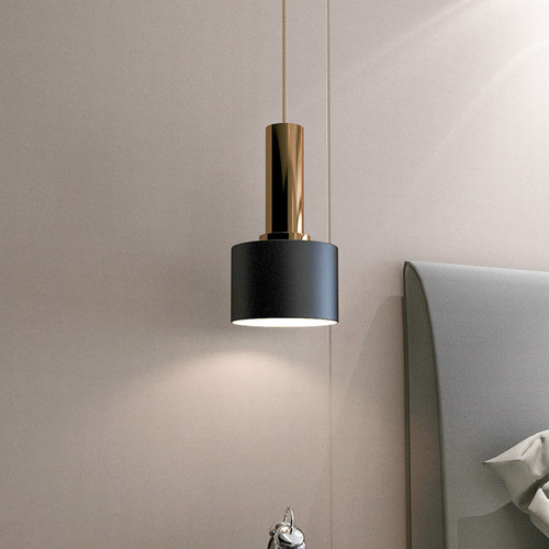 床头吊灯卧室极简单头走廊过道玄关免布线充电款小吊灯床头吊线灯