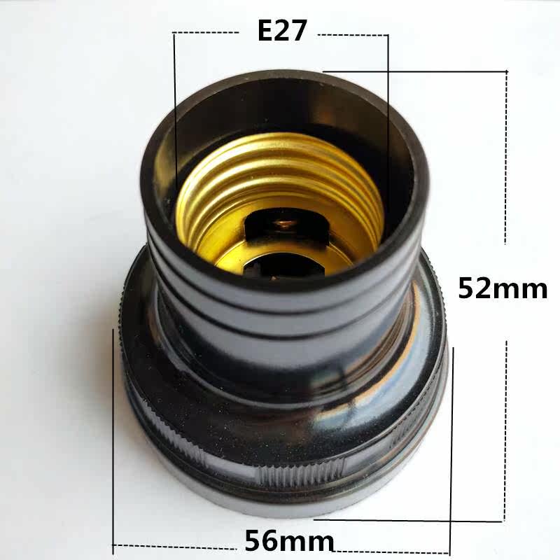 e27螺口灯泡灯座12v24v36v48v60v110v220qv通用灯泡底座低压灯座